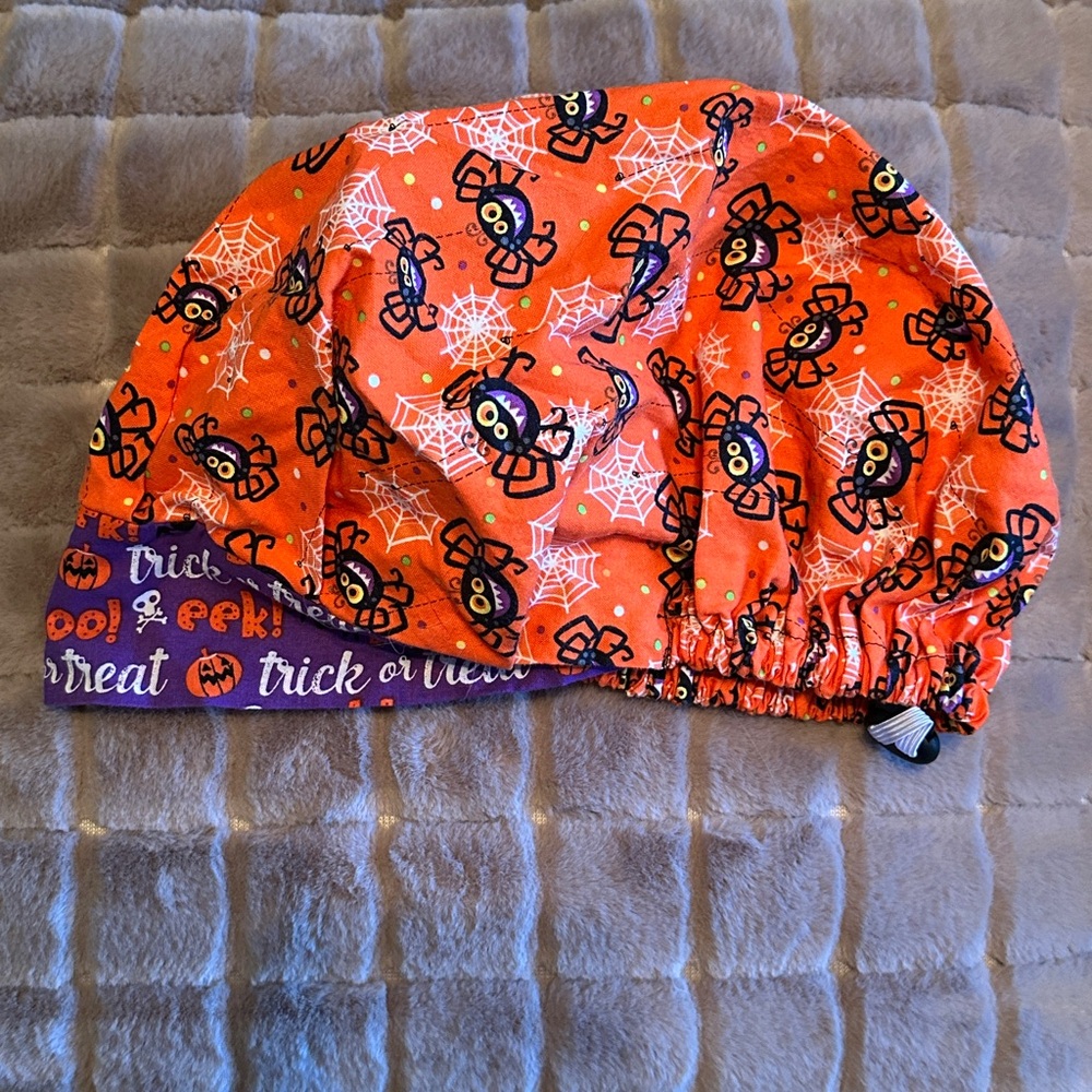 Halloween bouffant scrub cap